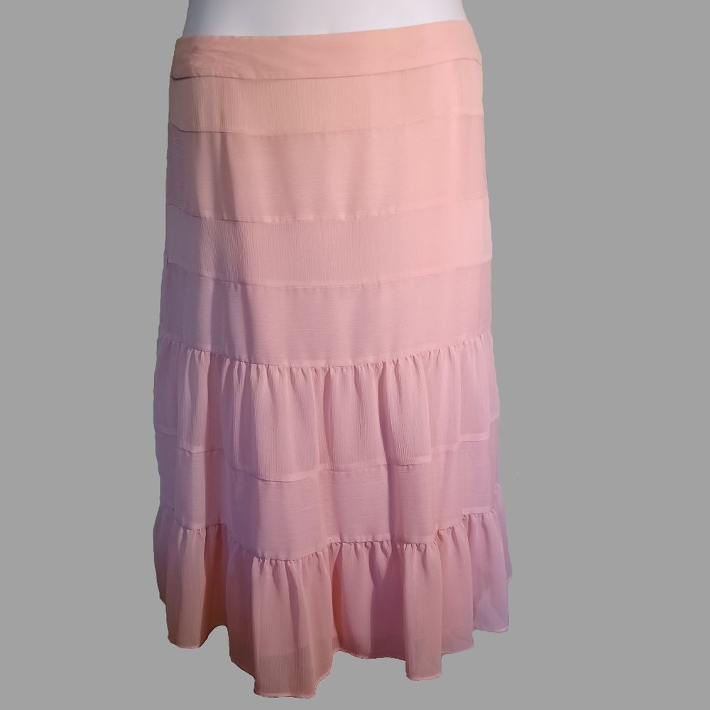 Pale Pink Chiffon Skirt